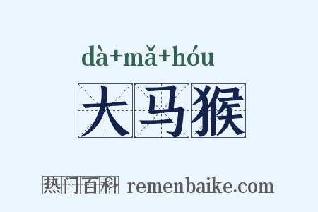 大马猴是什么意思的图片
